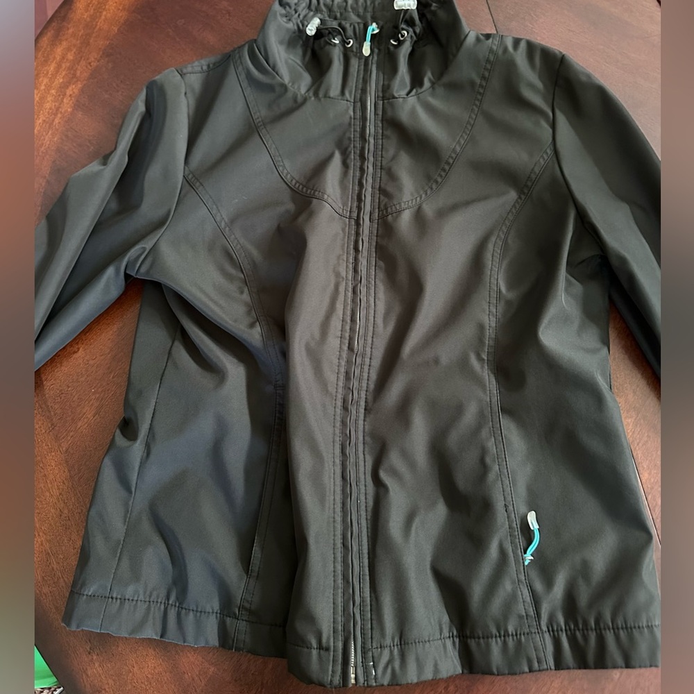 Weatherproof Short Black Full Zip Jacket Medium